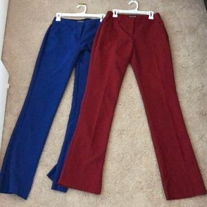 Two pairs of Express Columnist slacks